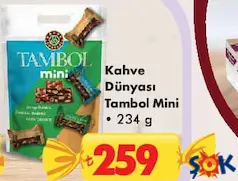 KAHVE DÜNYASI TOMBOL MİNİ ÇİKOLATA 234 G - BAYRAM ŞEKERİ/ÇİKOLATASI